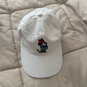 Disney White Baseball Cap with Minnie Mouse Embroidery